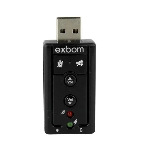 Placa De Som Usb 7.1 Canais Exbom - Foto 2