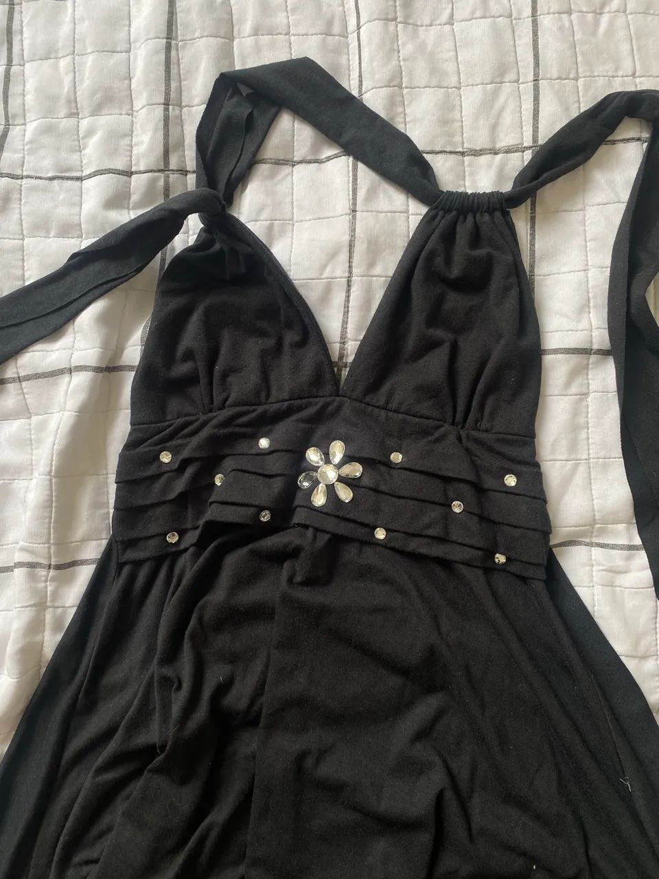 vestido rodado preto 