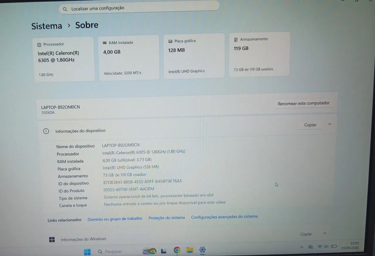 Notebook Samsung 