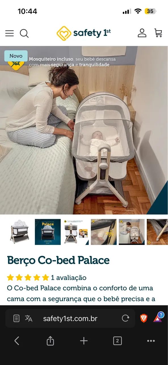 Berço Co-bed Safety 1st Palace - Foto 2