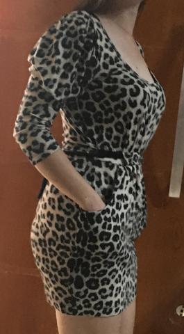 Vestido estampa onça