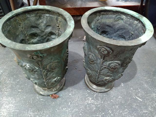 Vaso Antigo Bronze" Par"