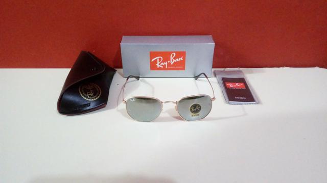 Óculos Ray Ban Hexagonal Espelhado Unissex Novo Frete grátis - Foto 6