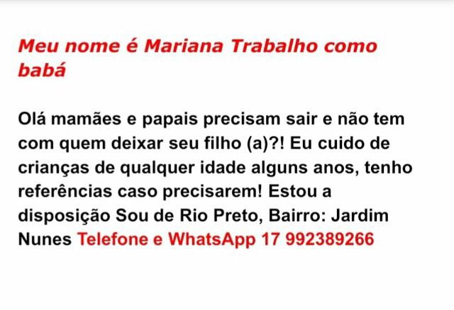 Trabalho de babá