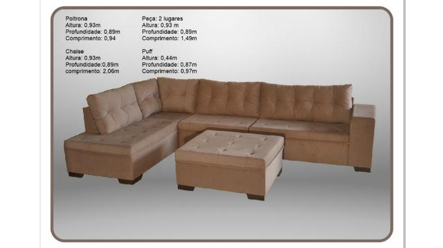 Sofa gigante de canto de 1.999 agora por apenas 1.599 a vista whatsapp;na descrição - Foto 4