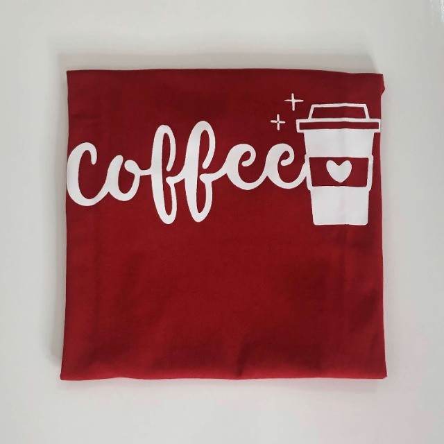 T-Shirt Feminina Coffee Vermelha | Algodão 30.1 | Tam. M