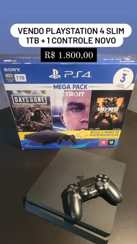 Playstation 4 Slim 1TB Sony 1 Controle - com 1 Jogo - Outros Games - Magazine  Luiza