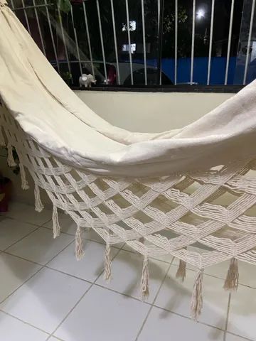 Rede Casal Varanda em Escama Macramê  - Foto 4