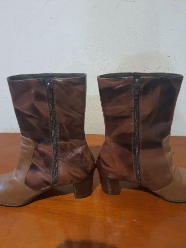 Bota em couro patchwork num.36 - Foto 3