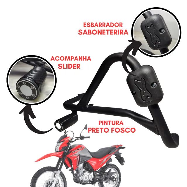 Protetor Motor Carenagem Stunt Race Nxr160 Bros 160 Vermelho