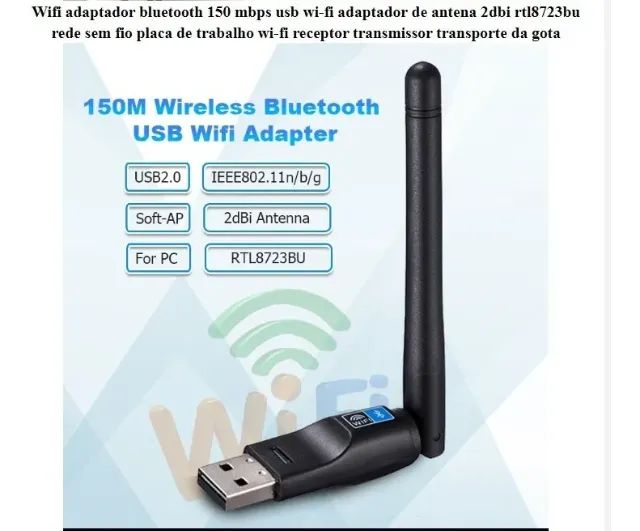Adaptador W-FI Bluethooth n Usb RTL8323B