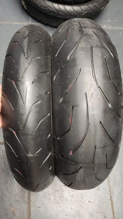 Par pneu usado Bridgestone Hyper Sport S20 120/70-17 e 180/55-17