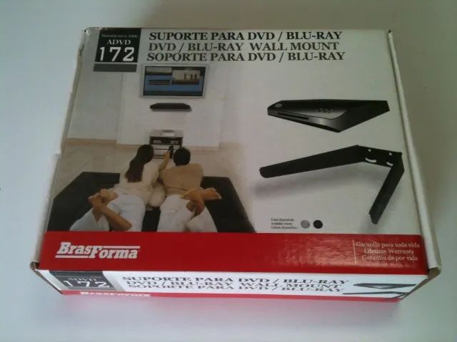 Suporte para DVD ou Blu-ray da marca Brasforma