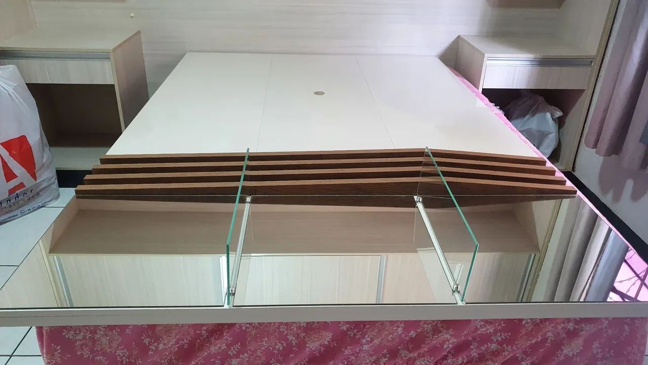 Painel para TV de MDF com espelho