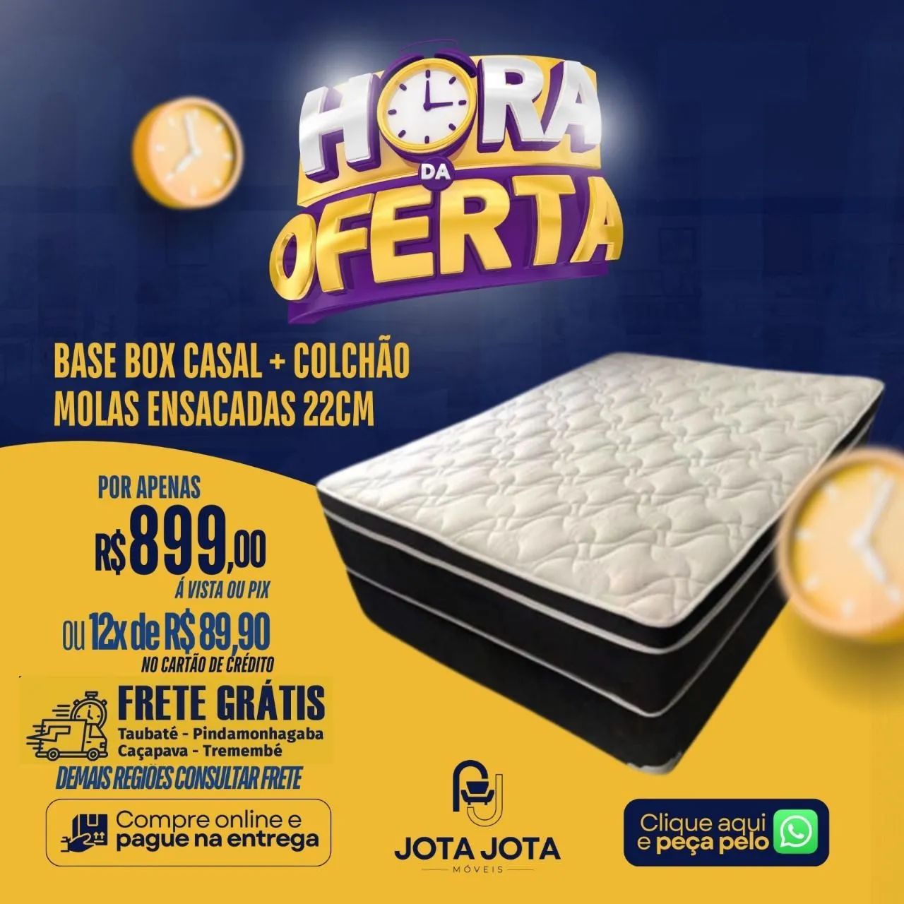 Cama Casal - Frete Grátis Taubaté Cacapava Pinda - Foto 5