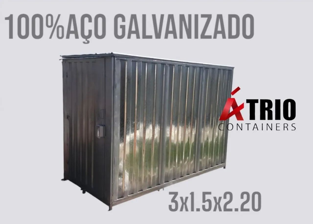 Container galvanizado 3x1.5x2.20 desmontável  - Foto 4