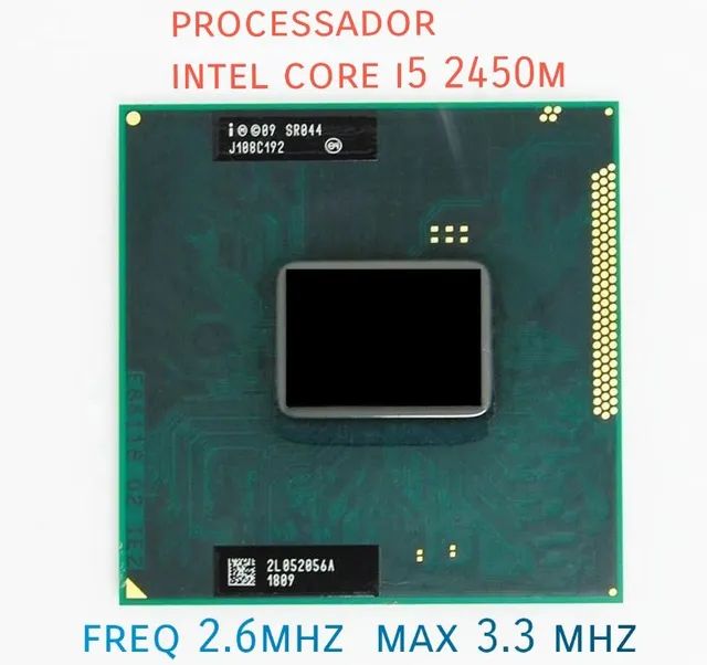 Processador intel core i5 2450m freq max turbo 3.3  p notebook