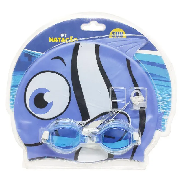 Kit Para Natação Com Touca E Óculos Infantil - Sun Way