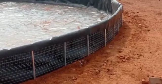 Tanque para 20 Mil Litros Circular Suspenso Geomembrana 800 micras Preta - Foto 5