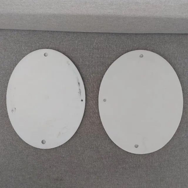 NOVAS | Placa Oval Porcelana Branca Artesanato Bandeja 25cm - Kit 2un. - Foto 5