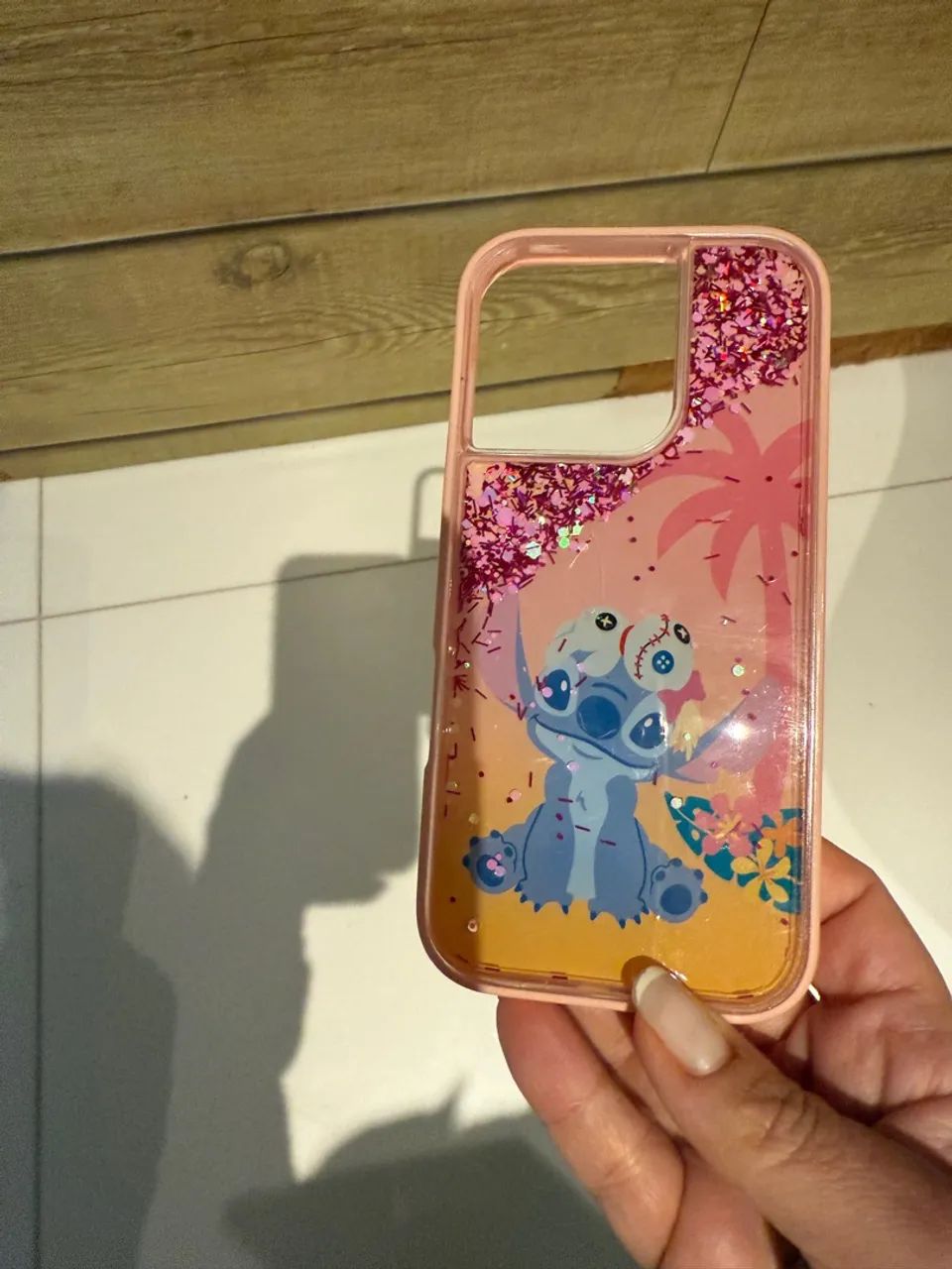 Capa para Celular original disney Stitch com Glitter
