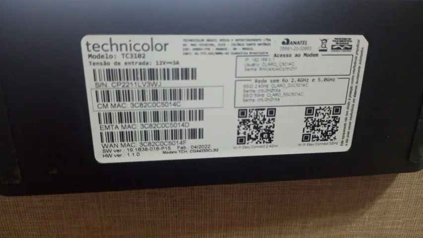 modem roteador technicolor modelo tc3102- 2 linhas telefone + 4 saídas web - Foto 3