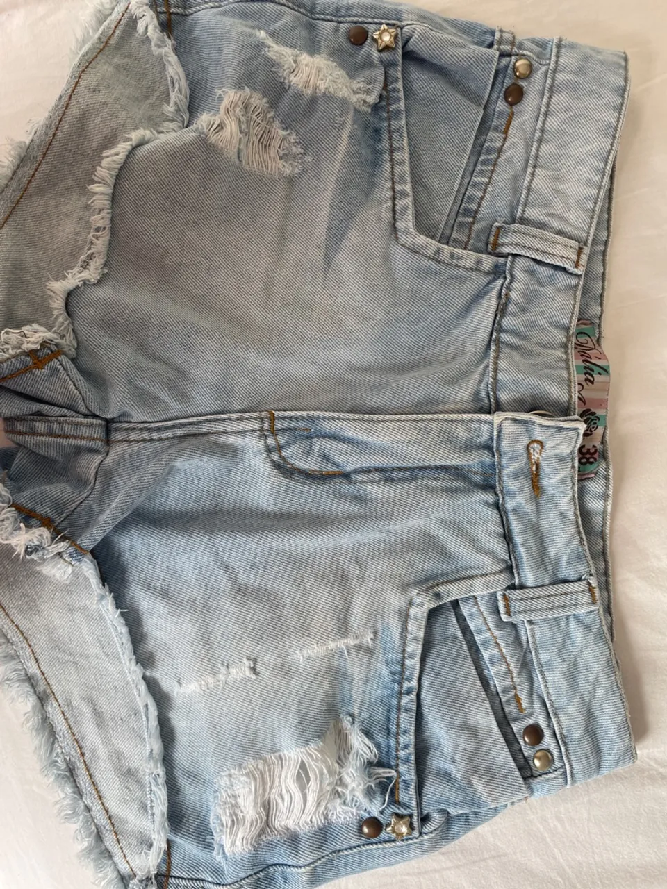 Shorts Jeans Destroyed Feminino