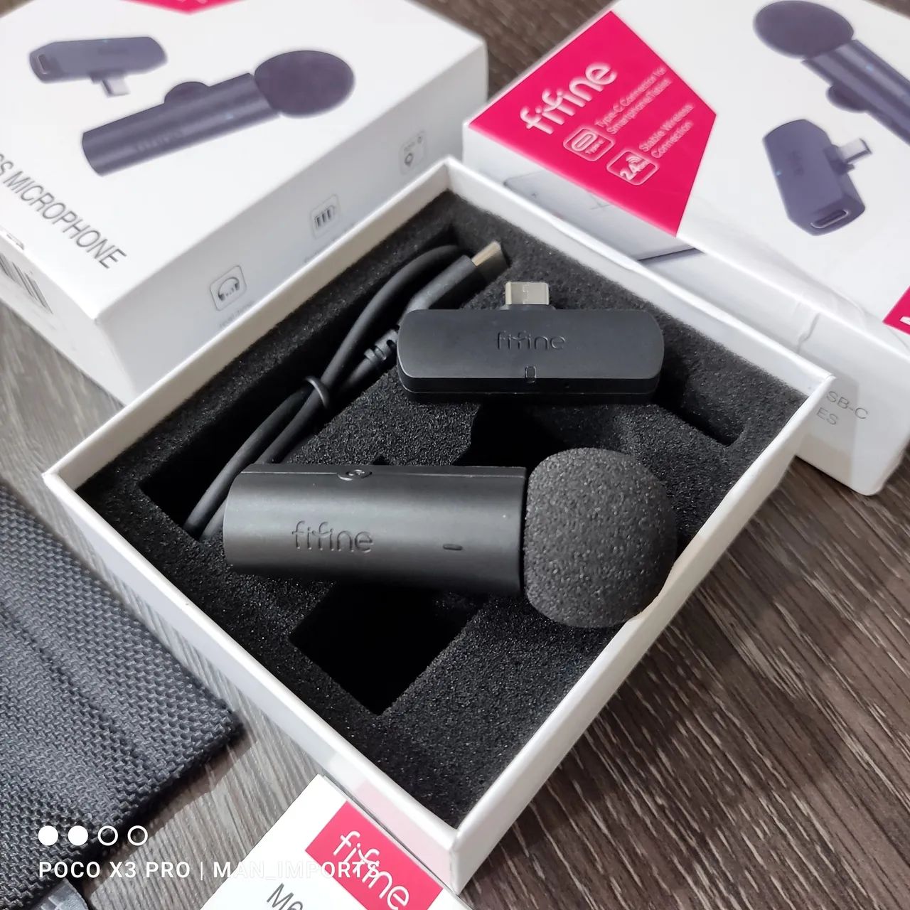 Microfone FIFINE M6 Profissional - Lapela sem fio, USB-C, 2.4ghz, recarregável - Foto 5