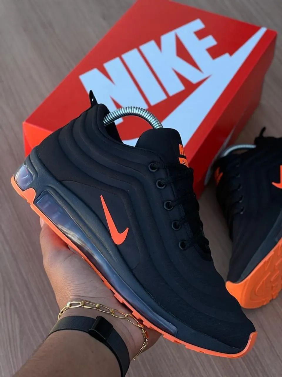 Netcominfotech White Blue Orange Air Max Orange Nike Air Max 97