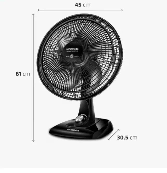 Ventilador de Mesa Mondial Super Power 40cm - Foto 2
