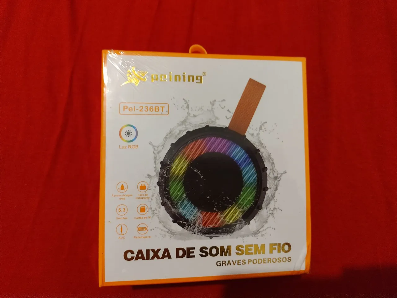 Caixa de Som Bluetooth Peining Pei-236BT RGB