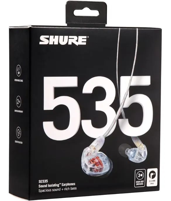 Fone de Ouvido Profissional In-Ear Shure SE535, Transparente