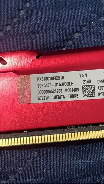 Kit 16gb 2x8gb memória ram kingston hyper x fury ddr3 1866mhz CL 10 - Foto 4