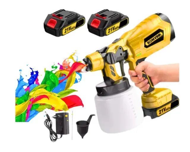 Pistola De Pintura E Pulverizadora Elétrica Portátil Bateria