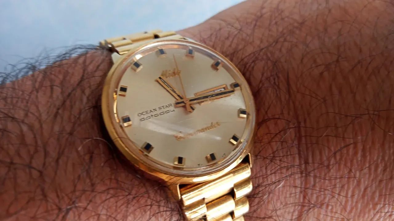 Relógio Mido Ocean Star Commander Automático Dourado - Acessórios
