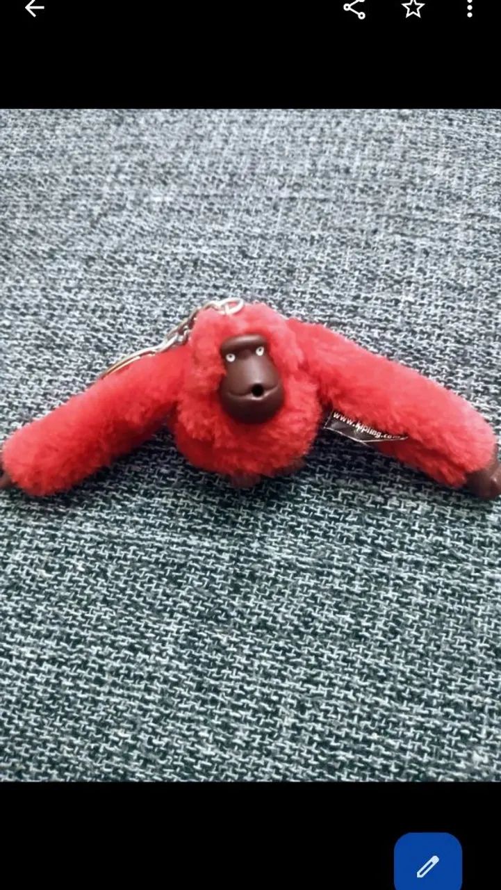 Chaveiro Kipling Macaco Vermelho