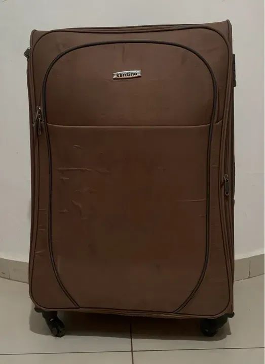 (SÃO CARLOS SP) Mala grande Santino semi-rígida 47x35x77 - rodas360º - Foto 3