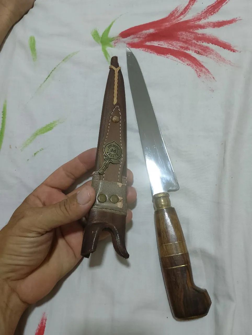 Faca Artesanal Gaúcha com Bainha em Couro - Foto 2