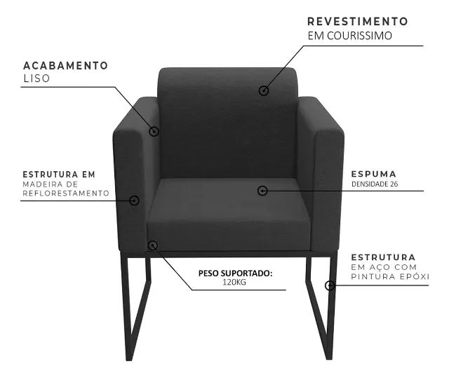 Poltrona para escritório  - Foto 4