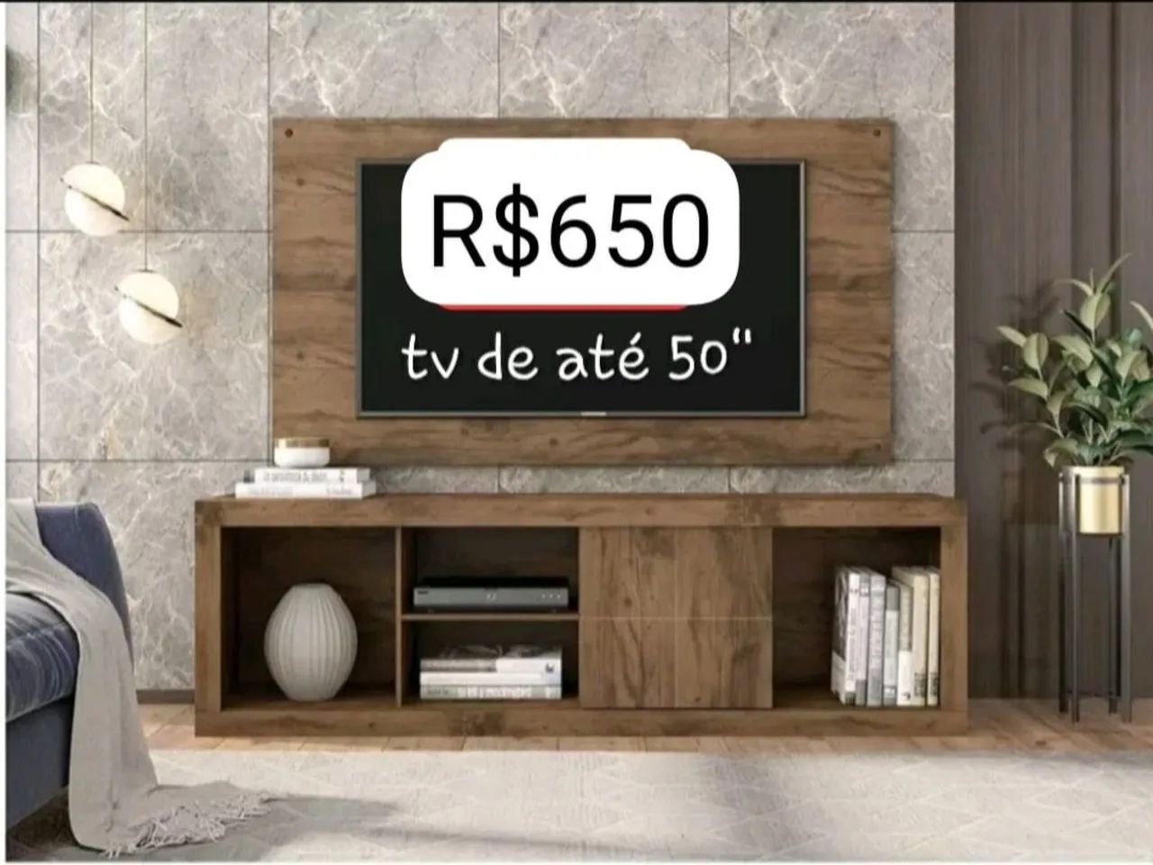 Rack + Painel TV até 50" R$650