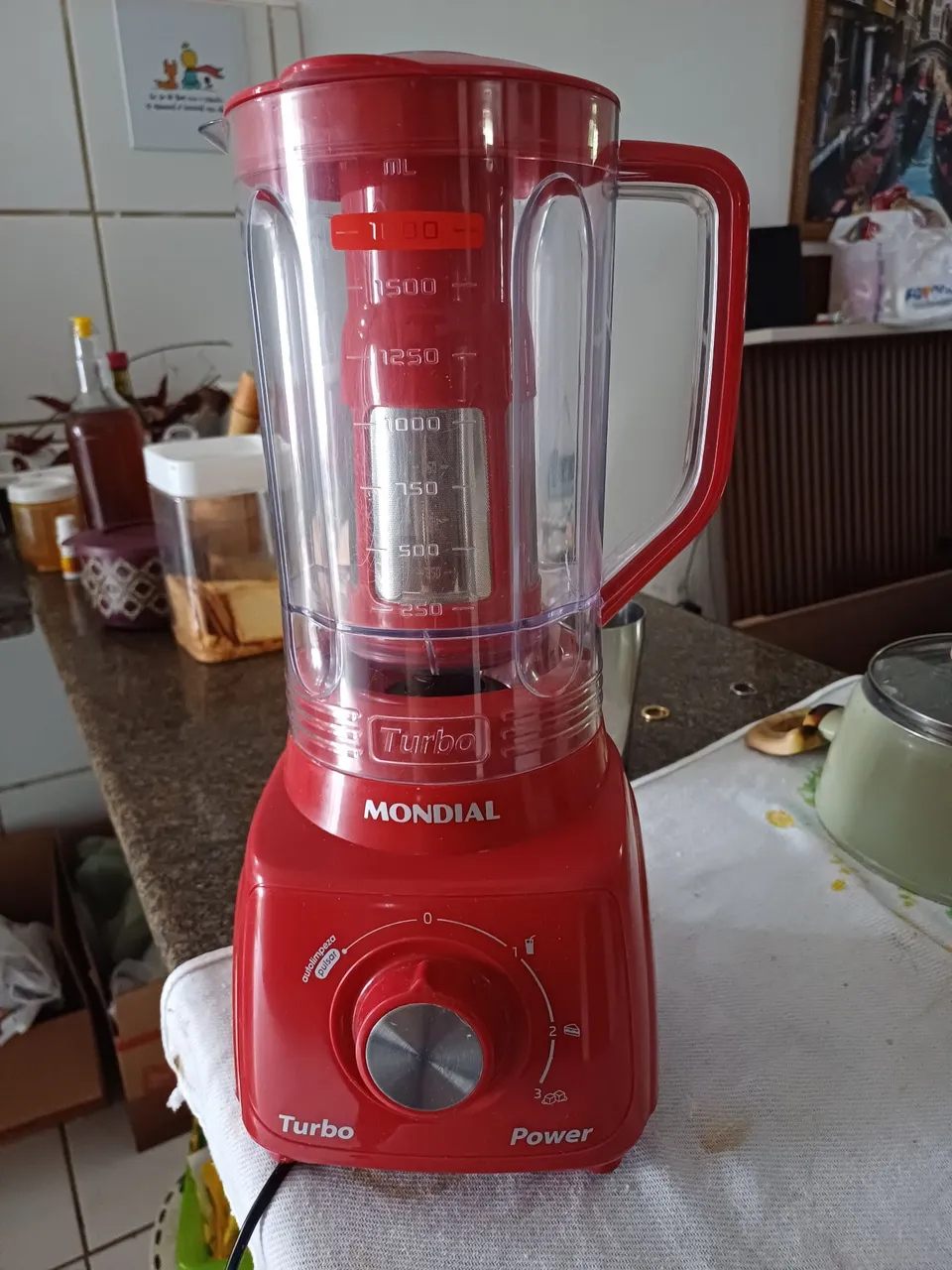 Liquidificador Mondial Turbo Power Vermelho