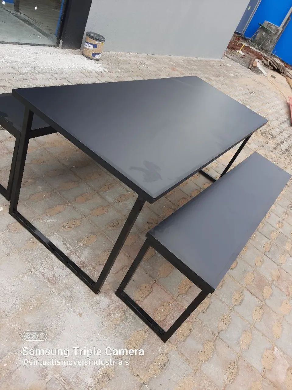 Mesa de Jantar Industrial - Preto - Nova - Foto 3