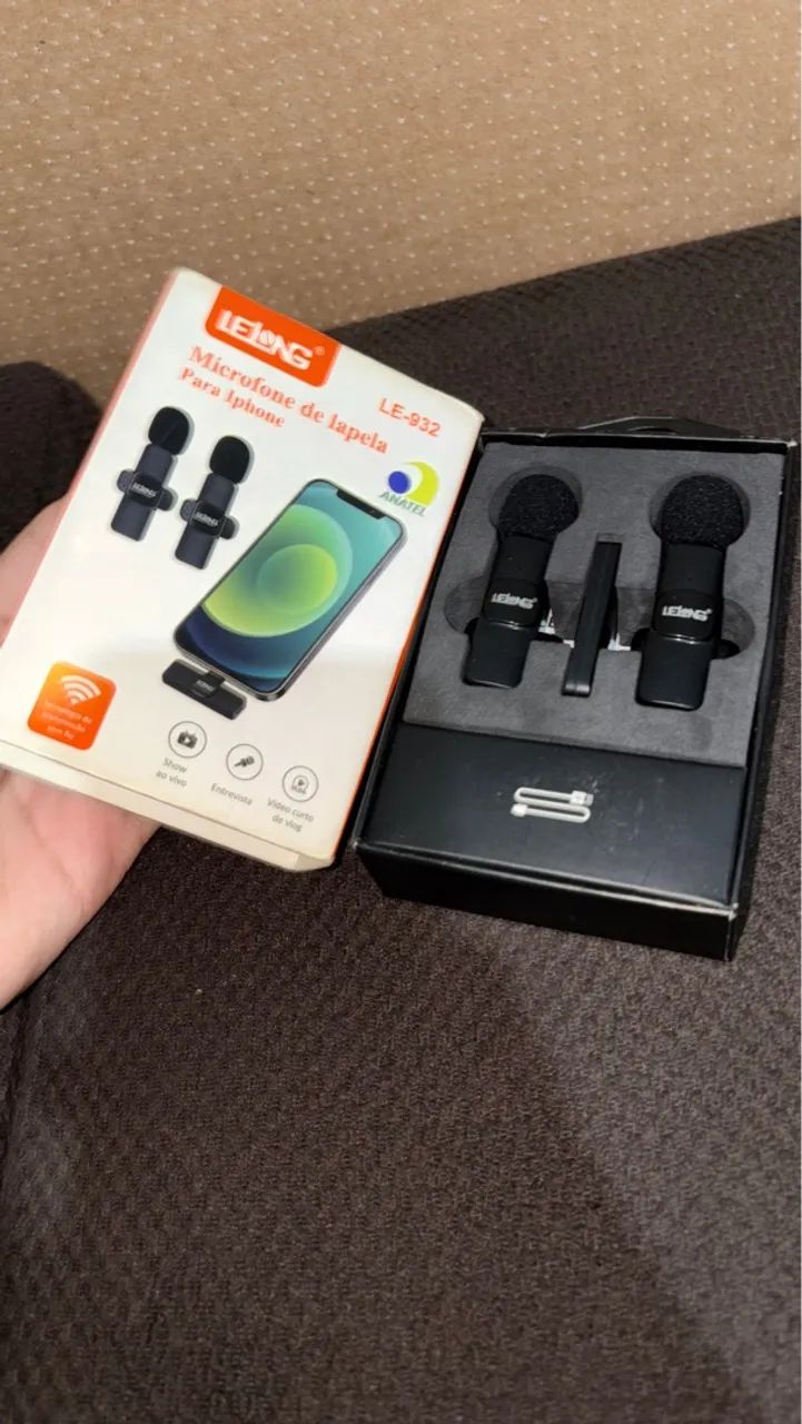 Microfone lapela Entrada Lightning64396937482369121