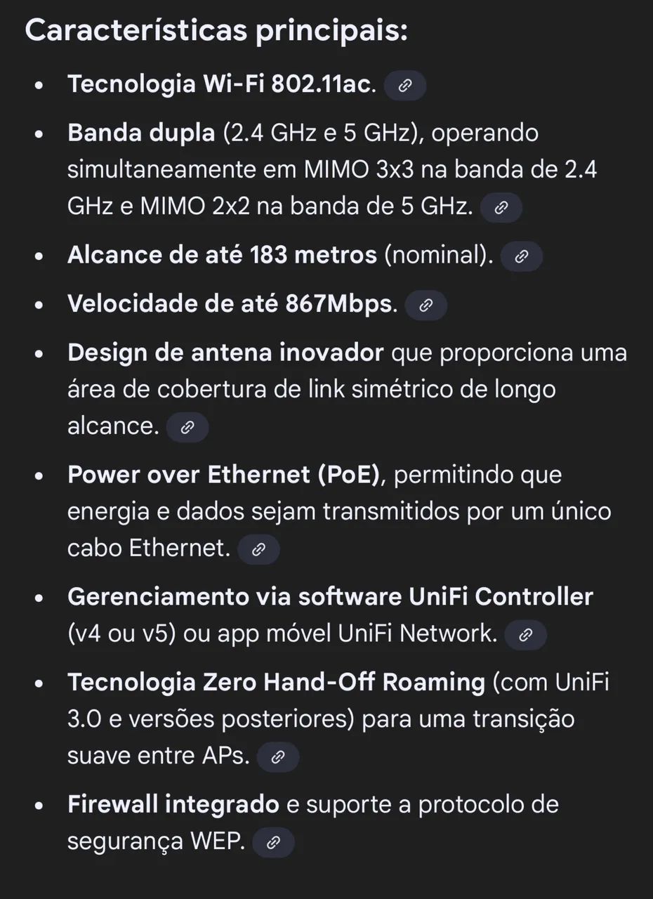 Roteador Roteador empresarial Ponto De Acesso Ubiquiti AP AC LR  (UAP-AC-LR) - Foto 3