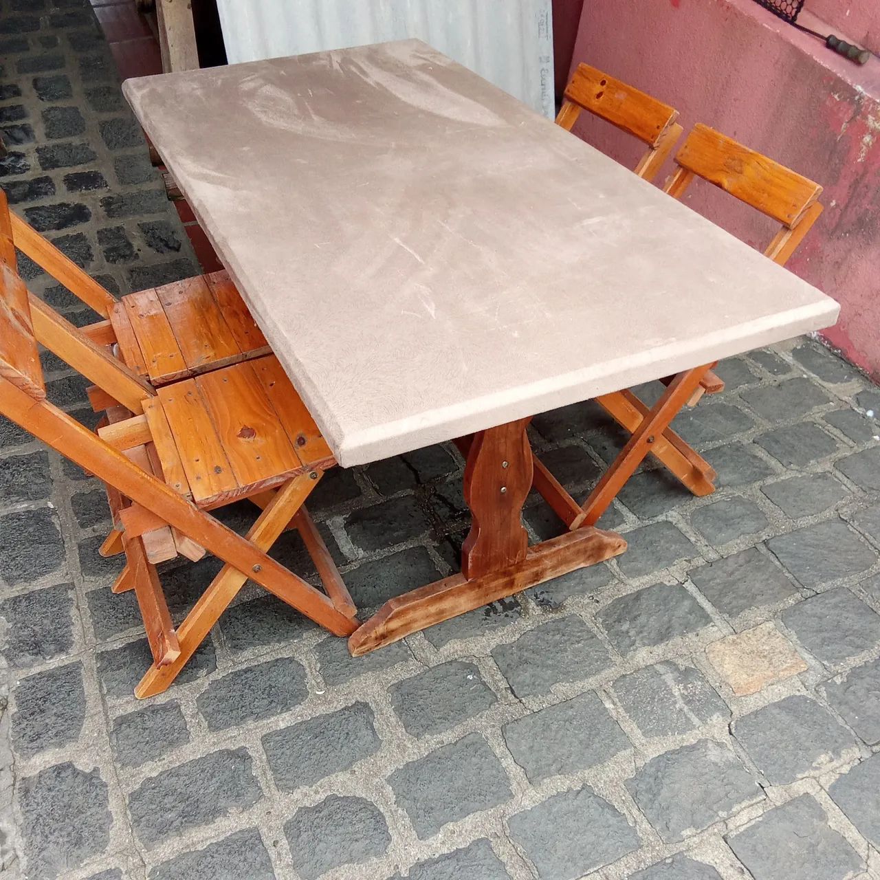 Conjunto de Mesa e Cadeiras Dobráveis - Foto 4