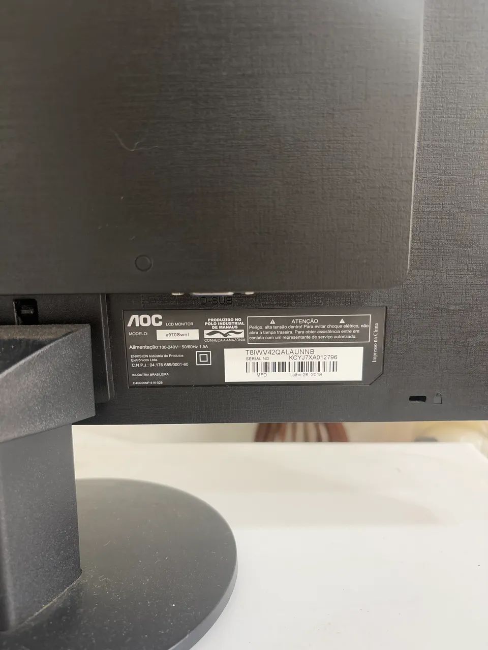 MONITOR AOC 64300602051329122