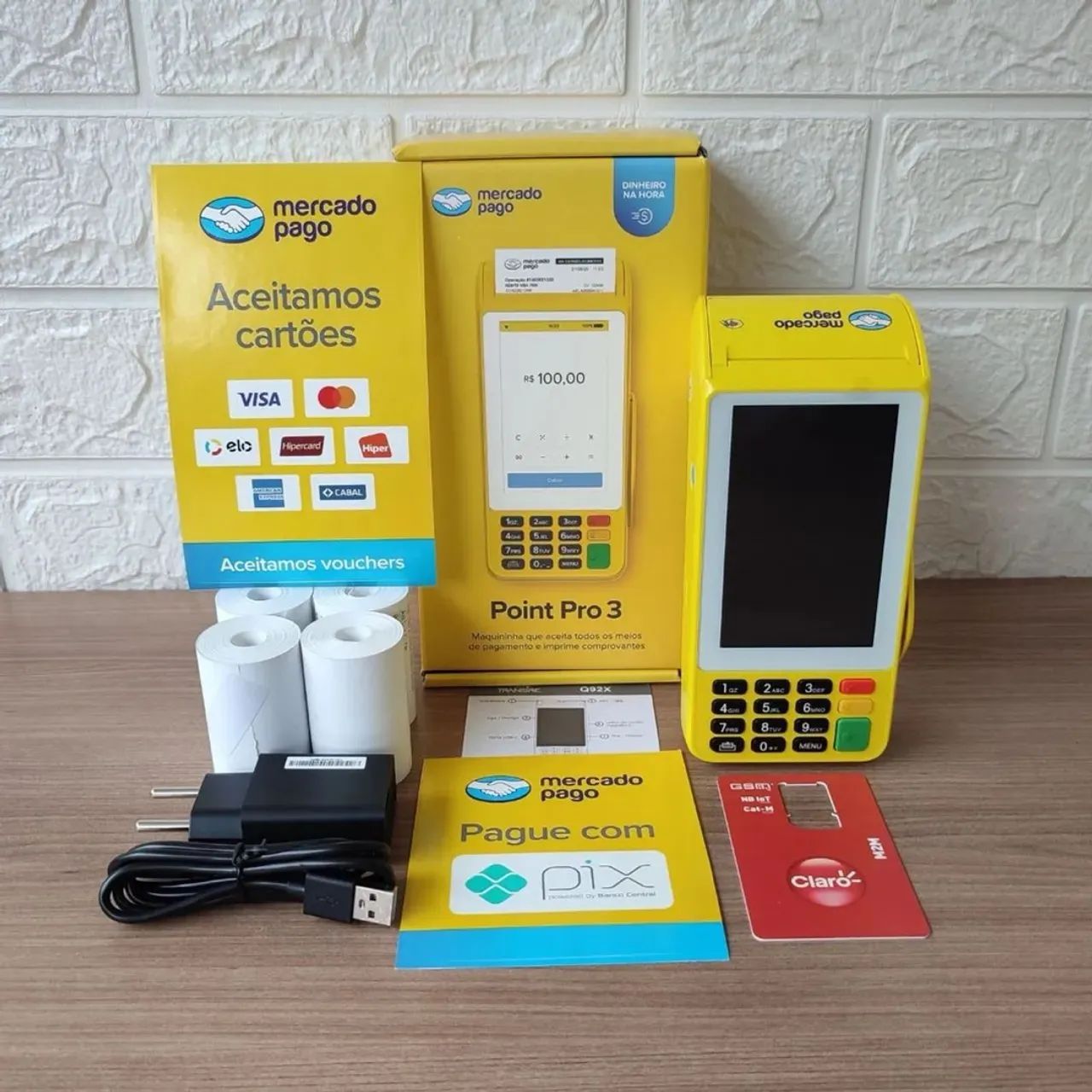 maquina de cartão point pro 3 chip gratis tela touch