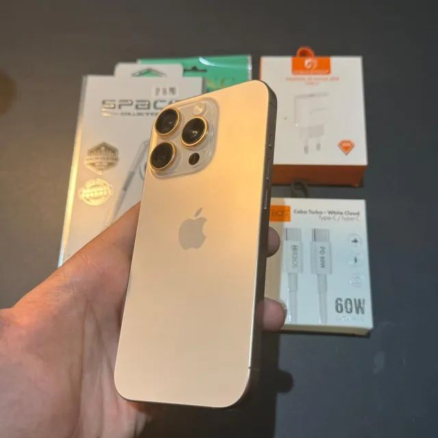 IPhone 16 Pro Max 256GB Desert SEM USO! 100% Saúde! Garantia Apple