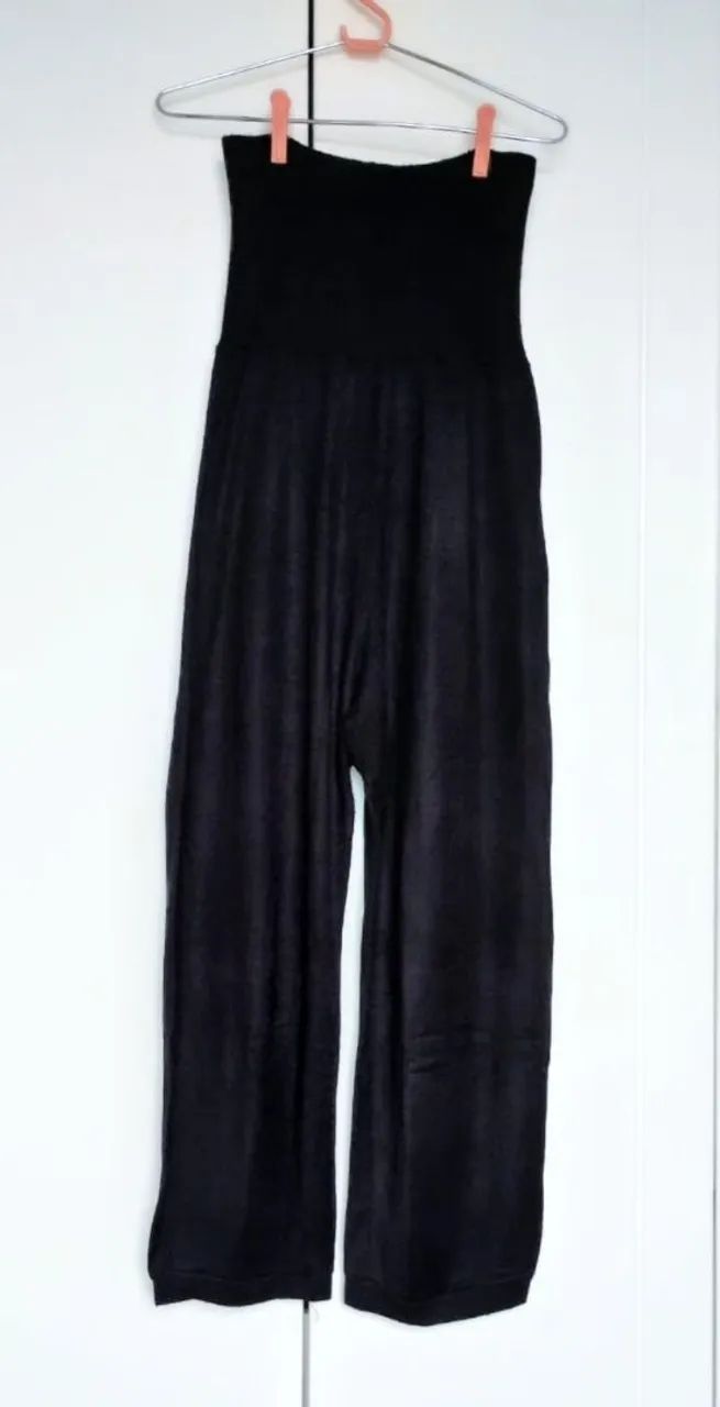 Calça de Tricô Preta - Aspargus
