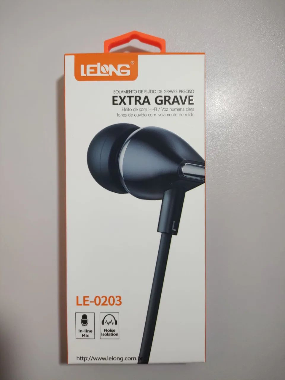 Fone de Ouvido LE-0203 com Microfone e Isolamento de Ruído - Foto 2
